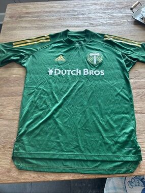 ✌️ RARE ✌️ Dutch Bro adidas  Portland Timbers Soccer Jersey with Dutch Bros